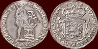 Zeeland Zilveren dukaat NOORDELIJKE NEDERLANDEN (NETHERLANDS) - REPUBLIEK, 1581-1795 - ZEELAND - 1/8 1786, Middelburg -