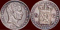 Koninkrijk der Nederlanden ½ Gulden NEDERLAND (NETHERLANDS, KINGDOM) - WILLEM I, 1815-1840 - 1822, Utrecht -
