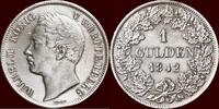 1 Gulden GERMANY - WÜRTEMBERG, KÖNIGREICH - WILHELM I, 1816-1864 - 1842, Stuttgart -