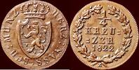¼ Kreuzer GERMANY - NASSAU, HERZOGTUM - WILHELM, 1816-1839 - 1822 Z, Wiesbaden -