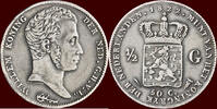 Koninkrijk der Nederlanden ½ Gulden NEDERLAND (NETHERLANDS, KINGDOM) - WILLEM I, 1815-1840 - 1822, Utrecht -