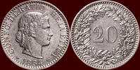 20 Rappen SWITSERLAND ( SCHWEIZ ) - CONFEDERATION - 1884 B, Bern -