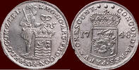 Zeeland Zilveren dukaat NOORDELIJKE NEDERLANDEN (NETHERLANDS) - REPUBLIEK, 1581-1795 - ZEELAND - 1748, piedfort op dubbel gewicht, Middelburg -