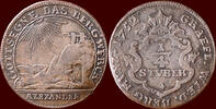 ¼ Stüber GERMANY - WIED-NEUWIED, GRAFSCHAFT - JOHANN FRIEDRICH ALEXANDER , 1737-1791 - Ausbeute 1752, Neuwied -