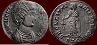 Roman Empire Centenionalis HELENA, mother of Constantine I the Great - BI Treverorum (326) -