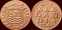 Zeeland Duit NOORDELIJKE NEDERLANDEN (NETHERLANDS) - REPUBLIEK, 1581-1795 - ZEELAND - 1740, Middelburg -