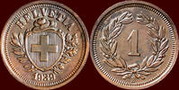 1 Rappen SWITSERLAND ( SCHWEIZ ) - CONFEDERATION - 1939 B, Bern -