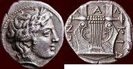 AR Tetradrachm MACEDONIA (MACEDON), CHALKIDIAN LEAGUE - Olynthos, circa 401-398 BC -