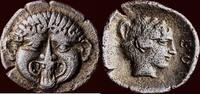 AR Hemidrachm MACEDONIA, NEAPOLIS - 411-348 -