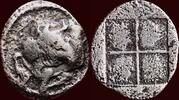 AR Tetrobol MACEDONIA (MACEDON), AKANTHOS - circa 430-390 BC -