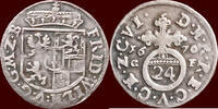 1/24 Taler GERMANY - BRANDENBURG-PREUSSEN, KURFÜRSTENTUM - FRIEDRICH WILHELM, 1640-1688 - or Groschen 1670, Krossen -