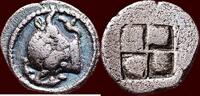 AR Tetrobol MACEDONIA (MACEDON) - AKANTHOS - circa 500-470 BC -