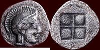 AR Diobol MACEDONIA (MACEDON), AKANTHOS - circa 500-470 BC -