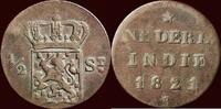 ½ Stuiver NEDERLAND (NETHERLANDS, KINGDOM) - NEDERLANDS OOST-INDIË (DUTCH EAST INDIES) - WILLEM I, 1815-1840 - 1821 S, Utrecht -
