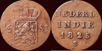 ½ Stuiver NEDERLAND (NETHERLANDS, KINGDOM) - NEDERLANDS OOST-INDIË (DUTCH EAST INDIES) - WILLEM I, 1815-1840 - 1825 S, Utrecht -