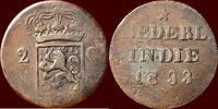 2 Cents NEDERLAND (NETHERLANDS, KINGDOM) - NEDERLANDS OOST-INDIË (DUTCH EAST INDIES) - WILLEM I, 1815-1840 - 1833 V, Soerabaia -