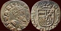 korte ZUIDELIJKE NEDERLANDEN (SOUTHERN NETHERLANDS) - HERTOGDOM BRABANT - PHILIPS II, 1555-1598 - Dubbele mijt of z.j. , Maastricht -