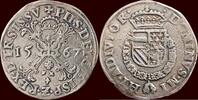 Bourgondische kruisrijksdaalder NOORDELIJKE NEDERLANDEN (NETHERLANDS) - HEERLIJKHEID OVERIJSSEL - PHILIPS II, 1555-1581 - 1567, Hasselt -