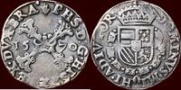 Bourgondische kruisrijksdaalder ZUIDELIJKE NEDERLANDEN (SOUTHERN NETHERLANDS) - HERTOGDOM BRABANT - PHILIPS II, 1555-1598 - 1/2 1570, Antwerpen -