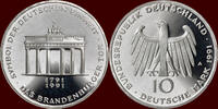 10 Mark GERMANY - BRD - 1991 A, Berlin “Das Brandenburger Tor” -