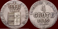 4 Grote GERMANY - OLDENBURG, GROSSHERZOGTUM - PAUL FRIEDRICH AUGUST, 1829-1853 - -