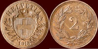 2 Rappen SWITSERLAND ( SCHWEIZ ) - CONFEDERATION - 1915 B, Bern -
