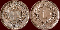 1 Rappen SWITSERLAND ( SCHWEIZ ) - CONFEDERATION - 1911 B, Bern -