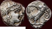  ATTIKA, ATHENA  (ATHENS) -  393-294 BC AR Tetradrachm 393-294 BC v. Chr. ss+ à vf  /  vz