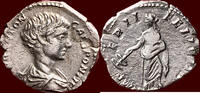 Roman Empire as CARACALLA as Caesar, 195-198 - AR Denarius, Rome -