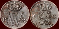 Koninkrijk der Nederlanden ½ Cent NEDERLAND (NETHERLANDS, KINGDOM) - WILLEM I, 1815-1840 - 1829, Utrecht -