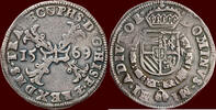 Bourgondische kruisrijksdaalder NOORDELIJKE NEDERLANDEN (NETHERLANDS) - HEERLIJKHEID UTRECHT - PHILIPS II, 1555-1581 - ½ 1569, Utrecht -