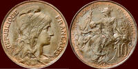 10 Centimes FRANCE - THIRD REPUBLIC, 1871-1940 - 1904, Paris -