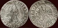6 Kreuzer HABSBURG EMPIRE - HUNGARY - LEOPOLD I, 1657-1705 - 1667 KB, Kremnitz -