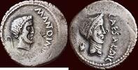 AR Denarius ROMAN REPUBLIC - MARCUS ANTONIUS & JULIUS CAESAR - mint in Gallia Cisalpina -