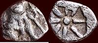 AR 1/48 Stater IONIA, EPHESOS - or hemiobol, circa 500-450 BC -