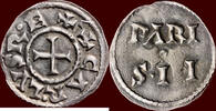 Denier FRANKISH EMPIRE - CAROLINGIAN DYNASTY - FRANCE - CHARLES II THE BALD, 840-877 - n.d. , Paris -