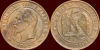 10 Centimes FRANCE - SECOND EMPIRE - NAPOLEON III, 1852-1870 - 1862 K, Bordeaux -