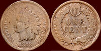 1 Cent USA - REPUBLIC - 1878, Philadelphia -