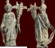 Bronze ARCHAEOLOGICAL OBJECT - ROMAN IMPERIAL - figure of Fortuna (Tyche) - 2nd century AD -