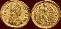 Roman Empire AV Solidus ARCADIUS, 383-408 - Constantinopolis -