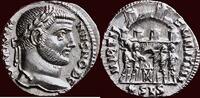 Roman Empire as GALERIUS as Caesar, 293-305 - AR Argenteus, Siscia -