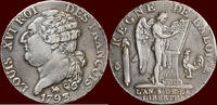 ½ Ecu FRANCE - FIRST REPUBLIC - CONSTITUTION, 1791-1793 - or 3 Livres 1793/2 A, Paris -