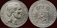 Koninkrijk der Nederlanden 2 ½ Gulden NEDERLAND (NETHERLANDS, KINGDOM) - WILLEM III, 1849-1890 - 1853/2 -