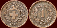 1 Rappen SWITSERLAND ( SCHWEIZ ) - CONFEDERATION - 1889 B, Bern -