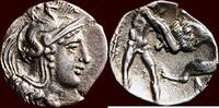 AR Diobol CALABRIA, TARAS (TARENTUM) - or obol (?), circa 380-325 BC -