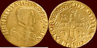 FRANCE - KINGDOM - HENRI II, 1547-1559 - Double Henri d’or 1558 B, Rouen -