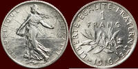 1 Franc FRANCE - THIRD REPUBLIC, 1871-1940 - 1916, Paris -