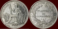 1 Piastre FRENCH COLONIES - FRENCH INDO-CHINA - 3rd REPUBLIC, 1871-1940 - 1900 A, Paris -