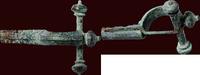 Bronze ARCHAEOLOGICAL OBJECT - ROMAN - crossbow fibula, military / legionary type, circa 280 - 350 AD -