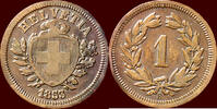1 Rappen SWITSERLAND ( SCHWEIZ ) - CONFEDERATION - 1853 B, Bern -